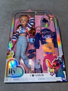 Disney iLY 4Ever I ♥ Stitch Doll with Pink & Blue Outfit